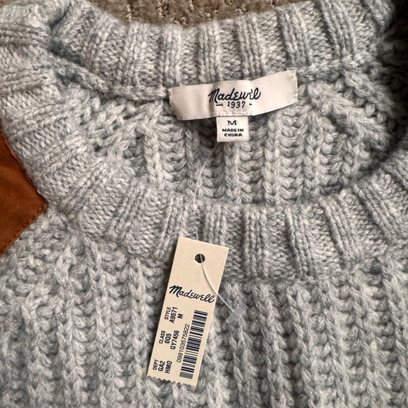 Nwt Madewell wool sweater suede patch - Picture 4 of 5